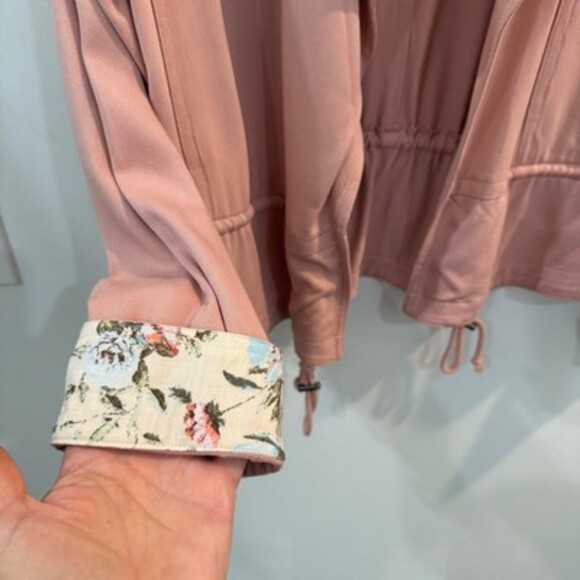 Frye Millennial Pink Utility Jacket Plus Size 1X Rayon - Picture 5 of 6